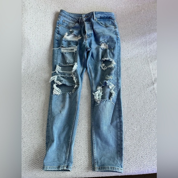 Skinny Fit Distressed Jeans - Picture 1 of 4